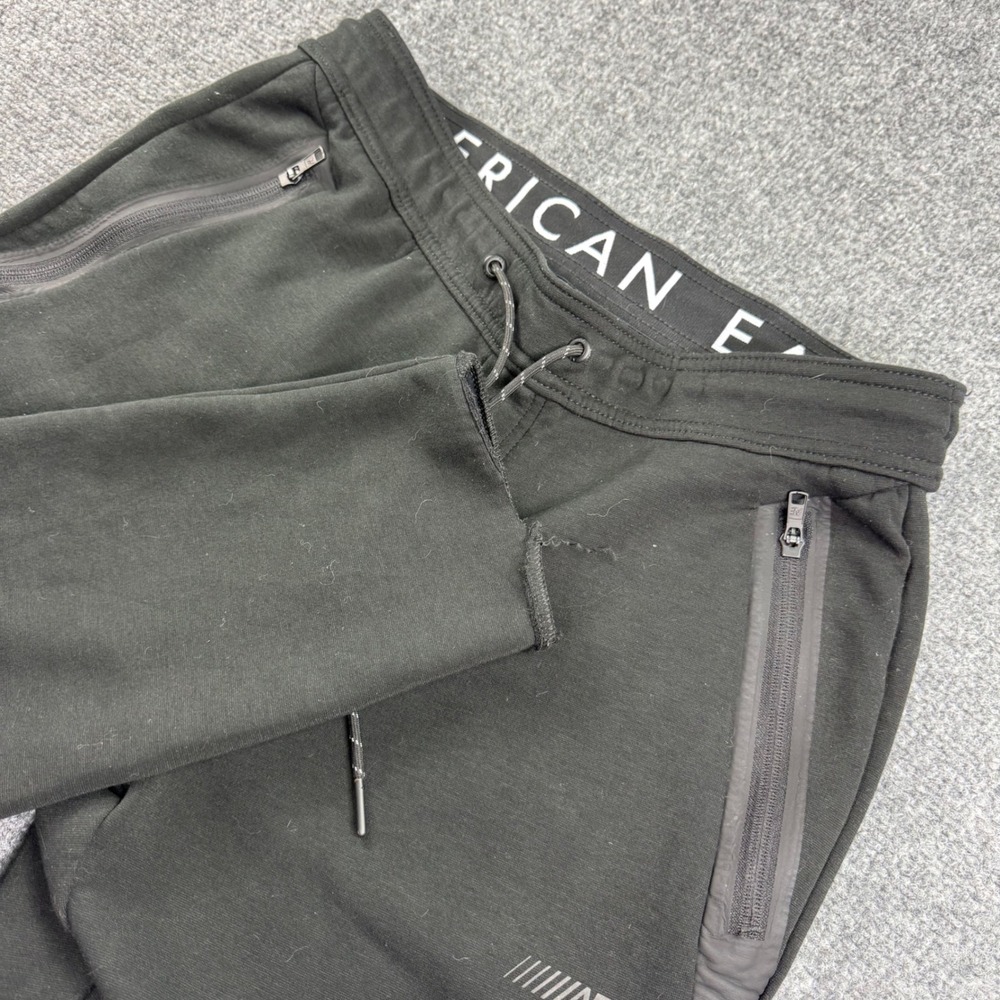 American Eagle Joggers Medium Black Activewear Tech Fleece Mens